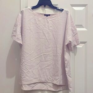 NWT Eileen Fischer Oversized Baby Pink Short Sleeve Top Sz M